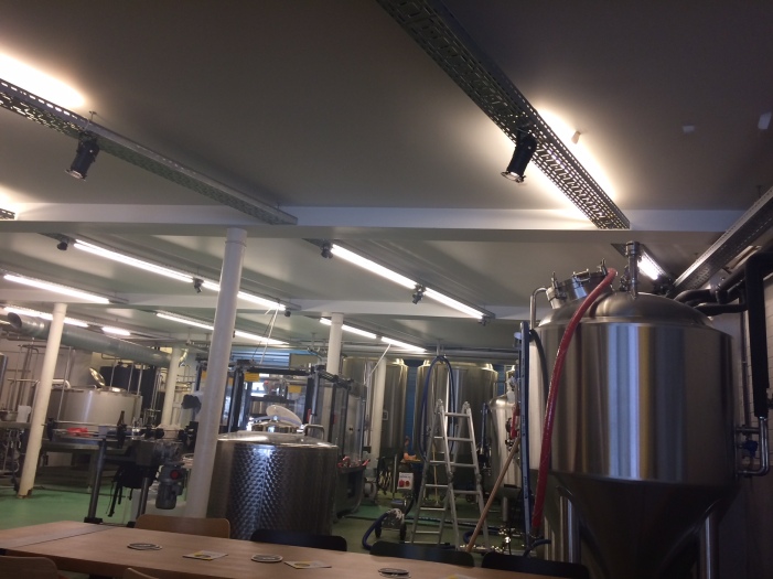 Inside the brewery...